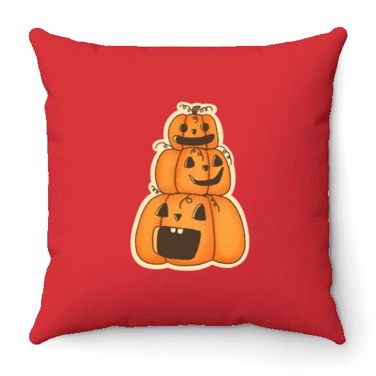 Pumpkin Halloween Throw Pillows