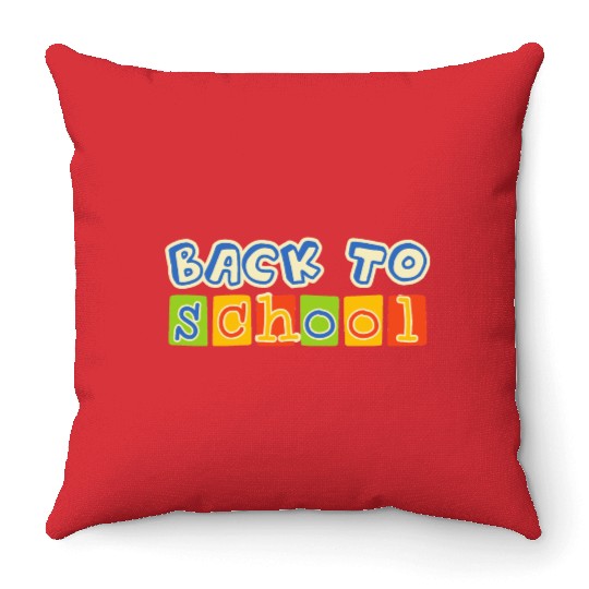 back to school Throw Pillows