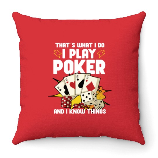 Poker Casino Poker Player Gambling Roulette Gift Throw Pillows