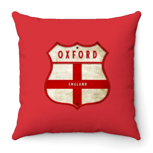Oxford England coat of arms Throw Pillows