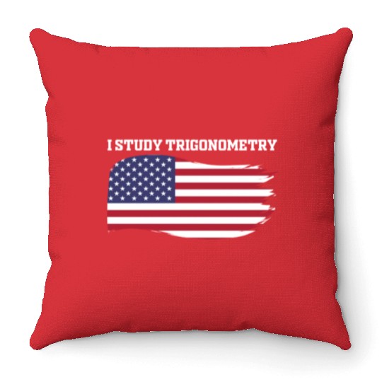 I Study Triggernometry 2nd Aamendment US American Throw Pillows