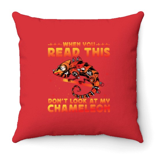 When you read this don't look at my Chameleon Throw Pillows