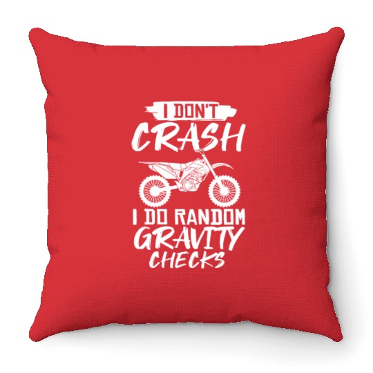 Dirt Bike Electric Motocross Riding MX Rider Throw Pillows