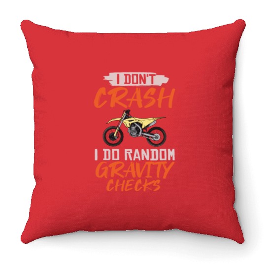 Dirt Bike Electric Motocross Riding MX Rider Throw Pillows