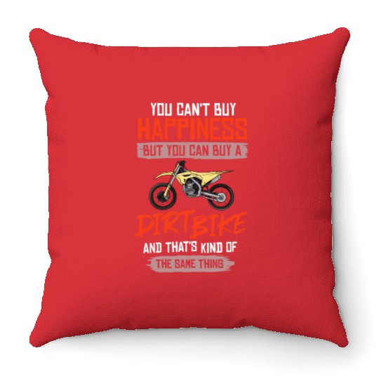 Dirt Bike Electric Motocross Riding MX Rider Throw Pillows