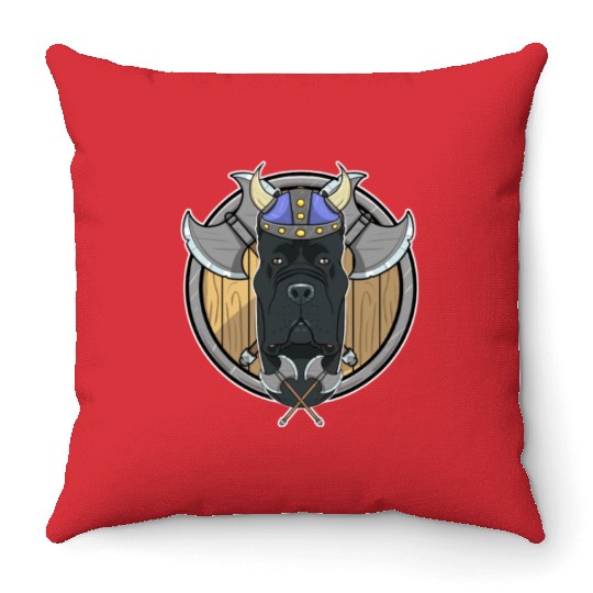 Cane Corso I Valhalla I Viking Throw Pillows