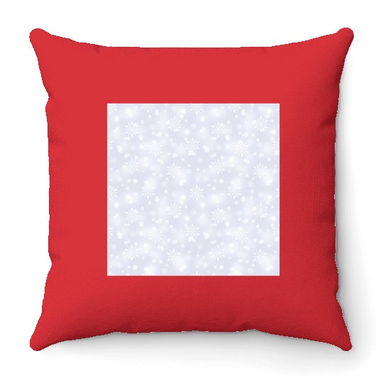 Lilac Snowflakes Pattern Throw Pillows