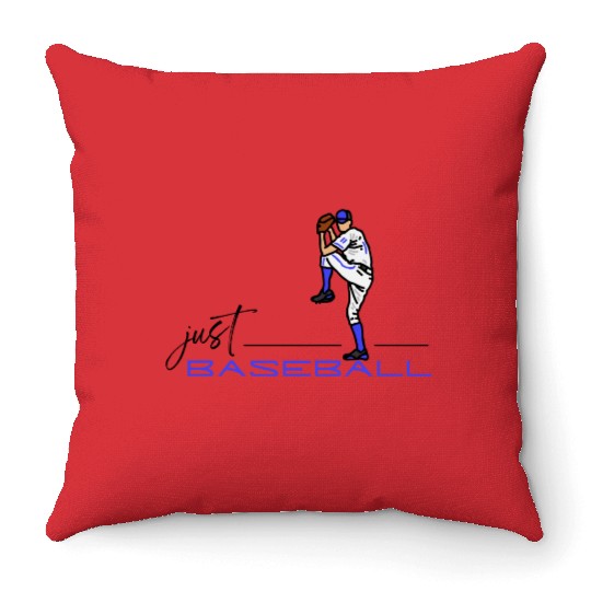 Just Baseball (Pitcher) Throw Pillows