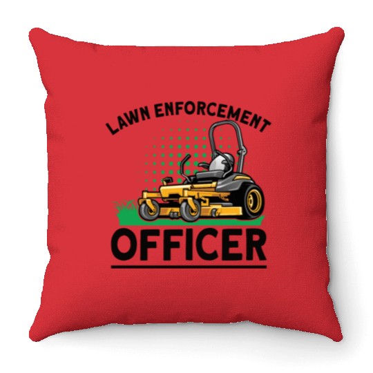 Gardening Plants Gardener lawn mowing Leaf Blower Throw Pillows