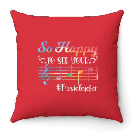 Music Teacher First Day of School Throw Pillows