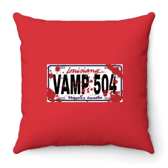 Vamp 504 Louisiana Vampire's Paradise Throw Pillows