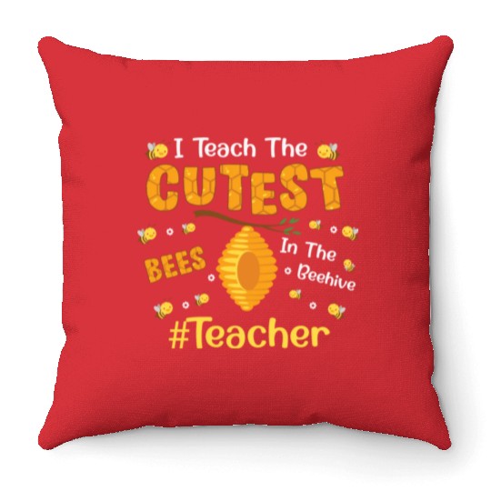 Funny Kindergarten Teacher Throw Pillows