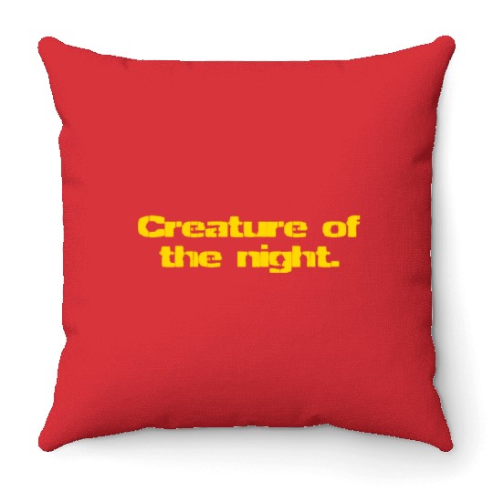 Creature Of The Night Throw Pillows