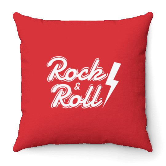 Rock & Roll Music Style Genre Guitar Rock Band Throw Pillows