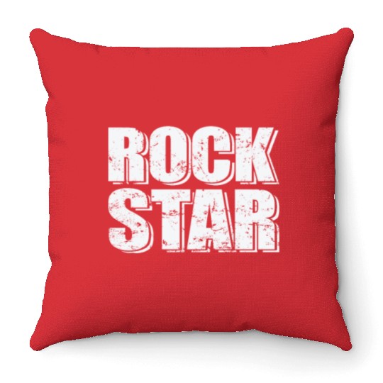 Rock Star Music Style Genre Guitar Rock Band Throw Pillows