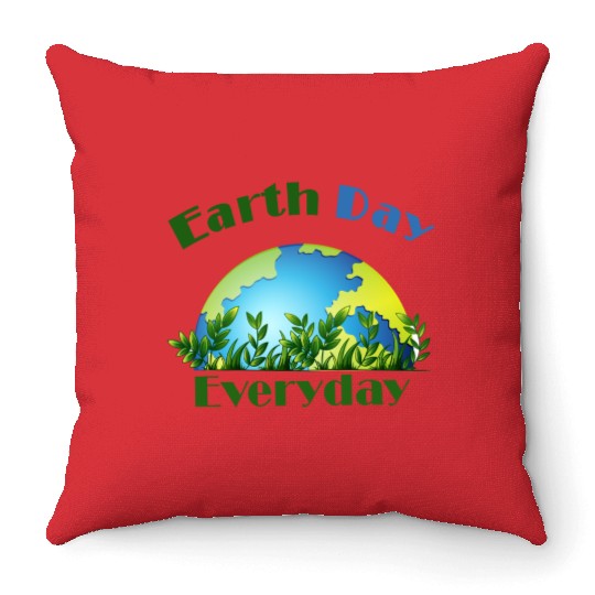Earth Day Everyday Planet Earth Throw Pillows
