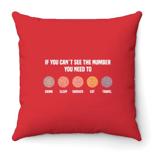 Ishihara Numbers - Travel Throw Pillows