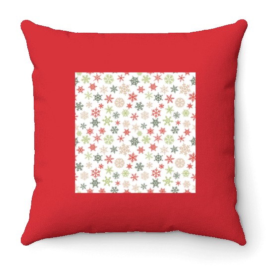 Modern Snowflakes Pattern Throw Pillows