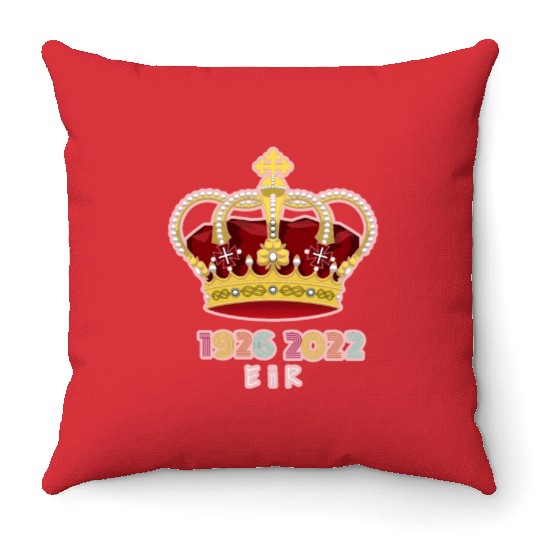 Queen Elizabeth II Royal Coat Emblem Monarch Crown Throw Pillows