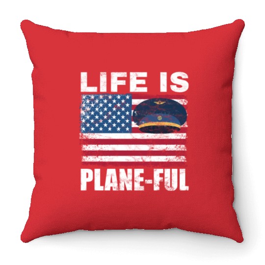 Airline Pilot Aviation Themed Pun For a Corporate Throw Pillows