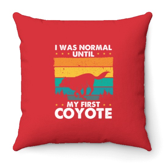 Coyote Trapping Coyote Hunting Yote Hunting Gift Throw Pillows