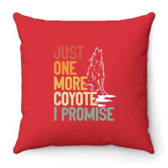Coyote Trapping Coyote Hunting Yote Hunting Gift Throw Pillows