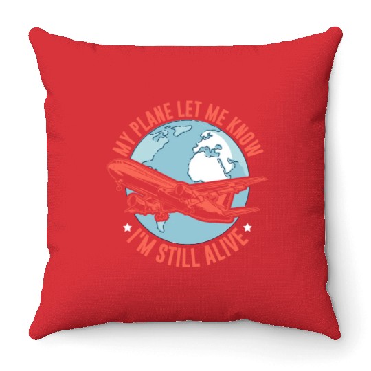 Airline Pilot Pun Aircraft Pilot Throw Pillows