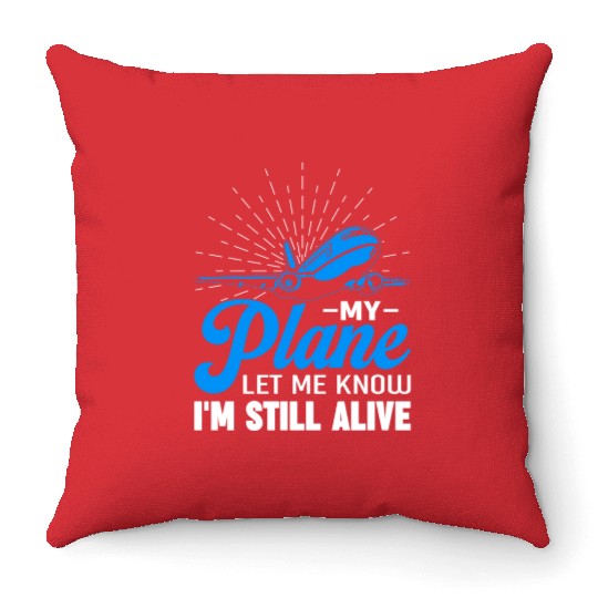 Airline Pilot Pun Aircraft Pilot Throw Pillows
