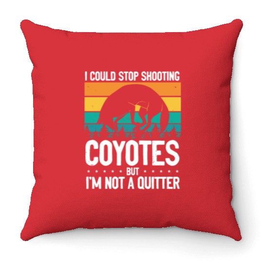 Coyote Trapping Coyote Hunting Yote Hunting Gift Throw Pillows