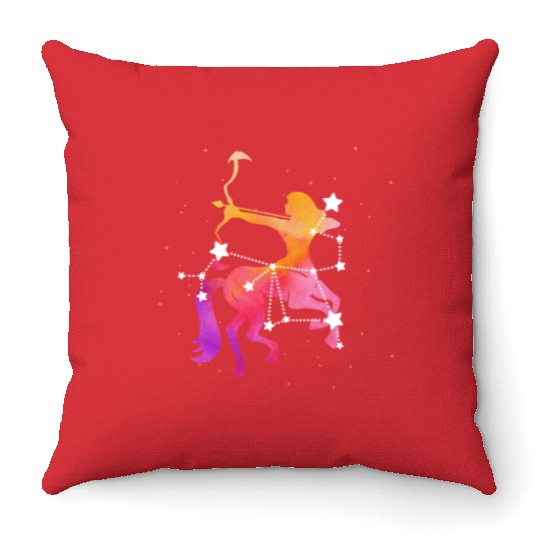 Sagittarius Zodiac Throw Pillows