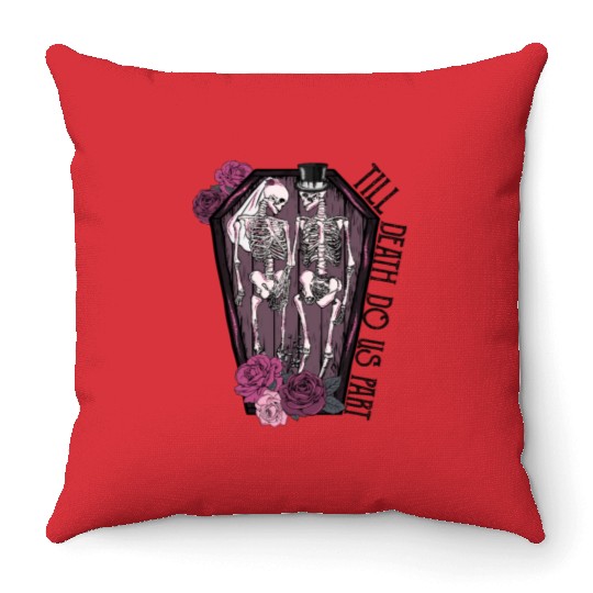 Till death do us part Throw Pillows