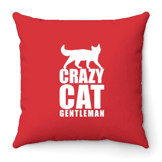 Crazy Cat Throw Pillows