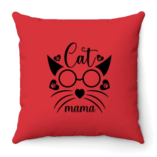 Cat Mom Throw Pillows