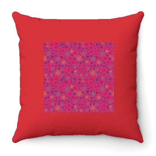 Snowflakes Pattern Colorful Throw Pillows