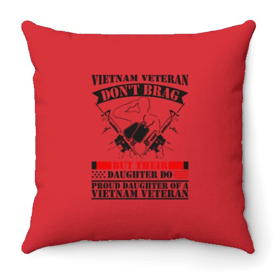 A Vietnam Veteran Dad Throw Pillows