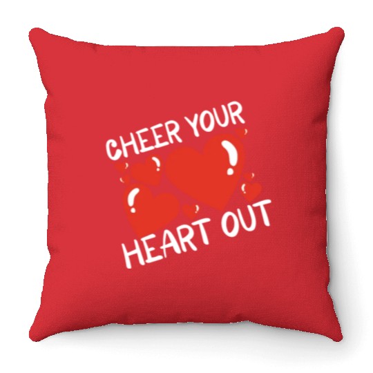 Cheerleading Cheerleader Girl Cheerleading Girl Throw Pillows