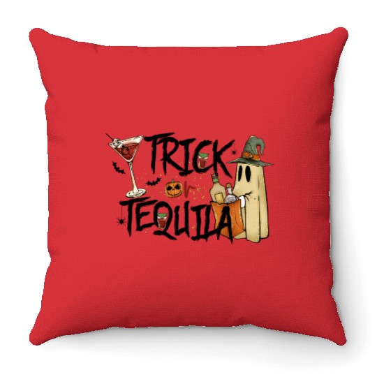 Trick Or Tequila Throw Pillows