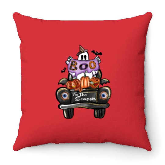 Boo Tis the season sublimation Halloween Throw Pillows