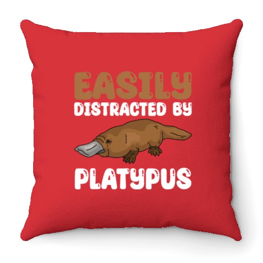 Platypus Lover Design Throw Pillows