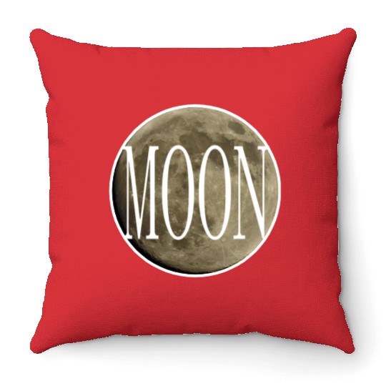 Inset - Natural Moon Throw Pillows