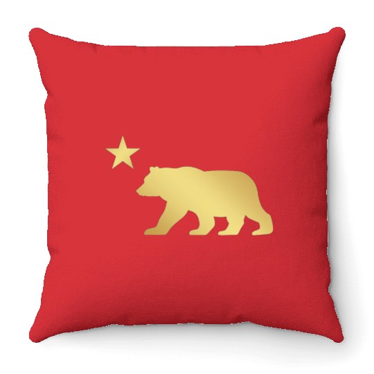 California Bear Throw Pillows