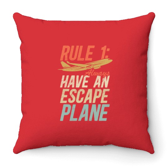 Airline Pilot Aviation Pun For a Corporate Pilot Throw Pillows