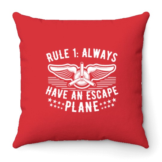 Airline Pilot Aviation Pun For a Corporate Pilot Throw Pillows