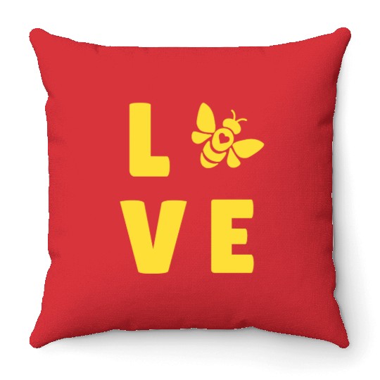 I Love Bees Save The Bees Lover Beekeeper Pullover Throw Pillows