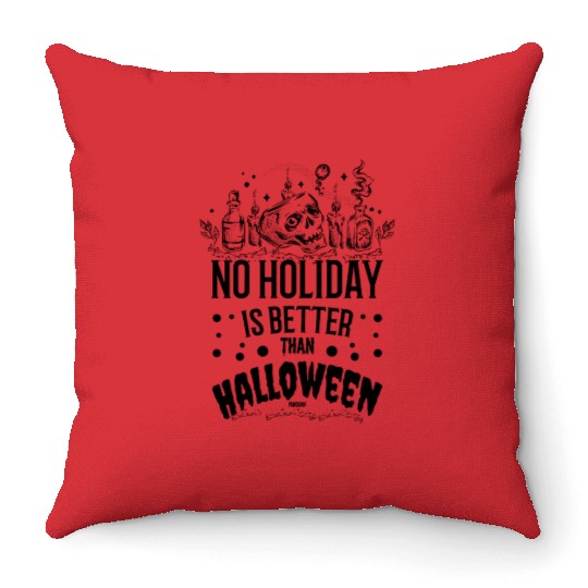 Halloween holiday creepy monster Throw Pillows