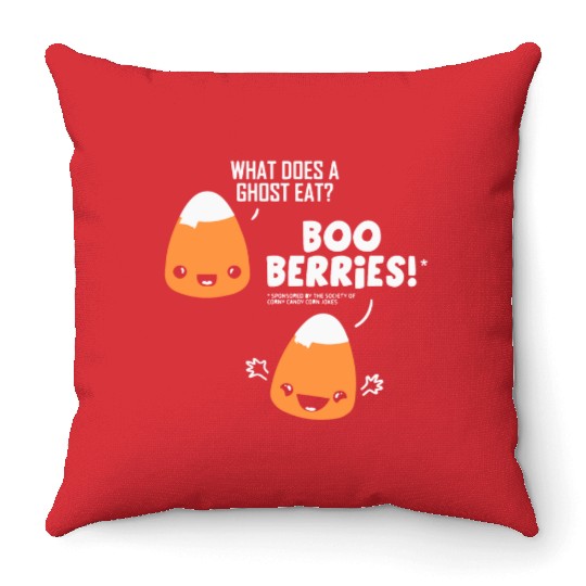 Corny Candy Corn Joke Throw Pillows