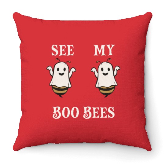 See My Boo Bees Throw Pillows