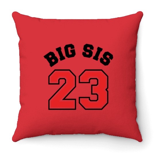 Big Sis 2023 - Big Sister Baby Family Birth Girl Throw Pillows