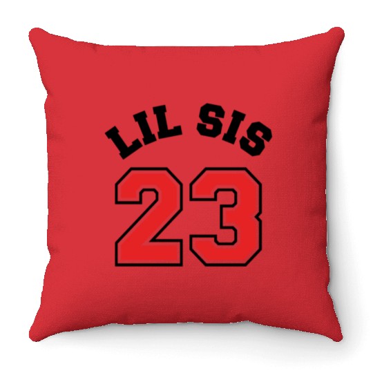 Lil Sis 2023 Little Sister Baby Family Birth Child Throw Pillows