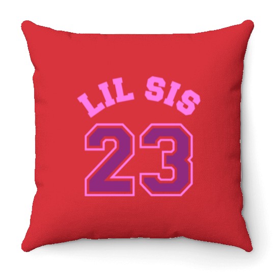 Lil Sis 2023 Little Sister Baby Family Birth Child Throw Pillows